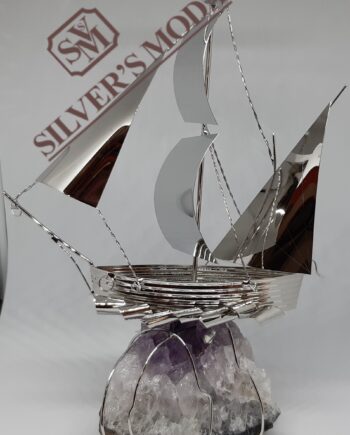 καράβι πανιά αμέθυστο -silver ship amethyst