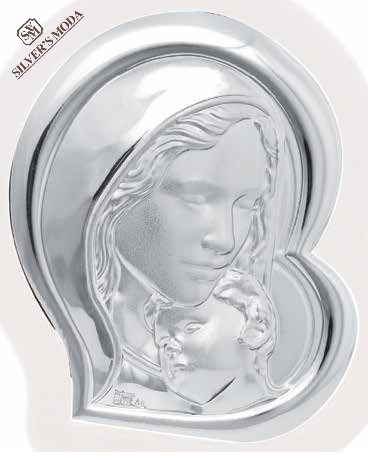 Ασημένια αναγεννησιακή εικόνα Παναγία VIRGIN MARY