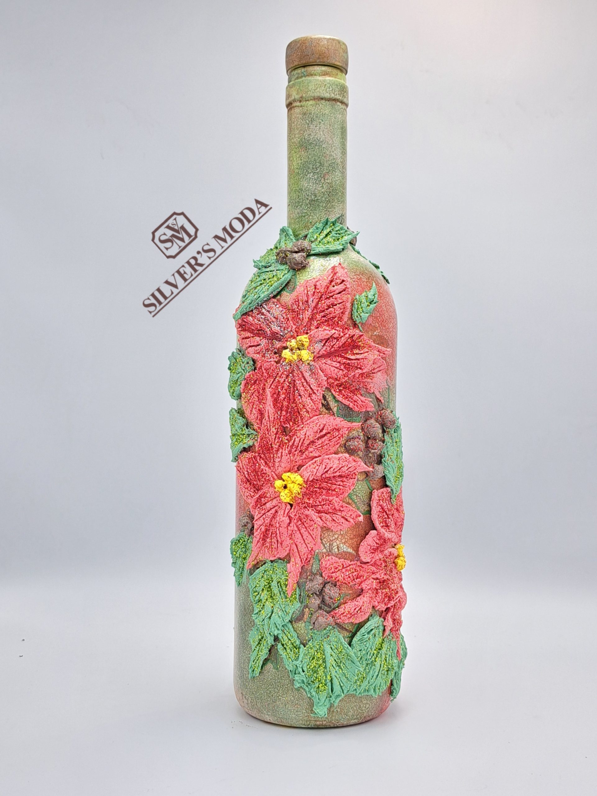 Αλεξανδρινή πανδαισία μπουκάλι decoupage